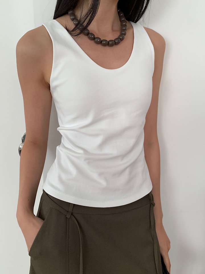 Deep Double U-Neck Padded Camisole by Lucy Salon for Women - view 5