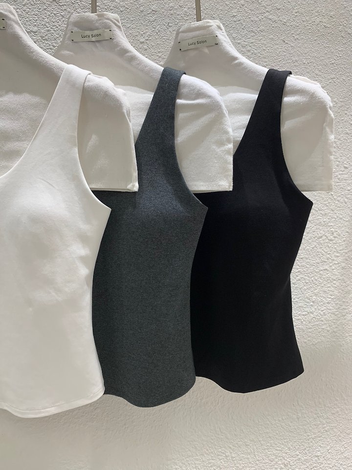 Deep Double U-Neck Padded Camisole by Lucy Salon for Women - view 7