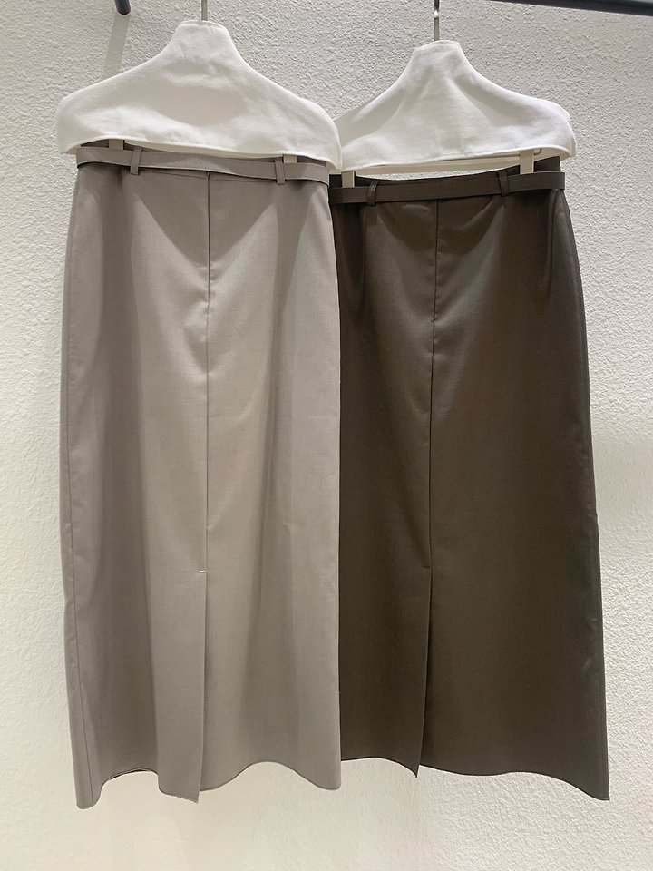 Crease Line Skirt (Belt Set) by Lucy Salon for Women - view 11