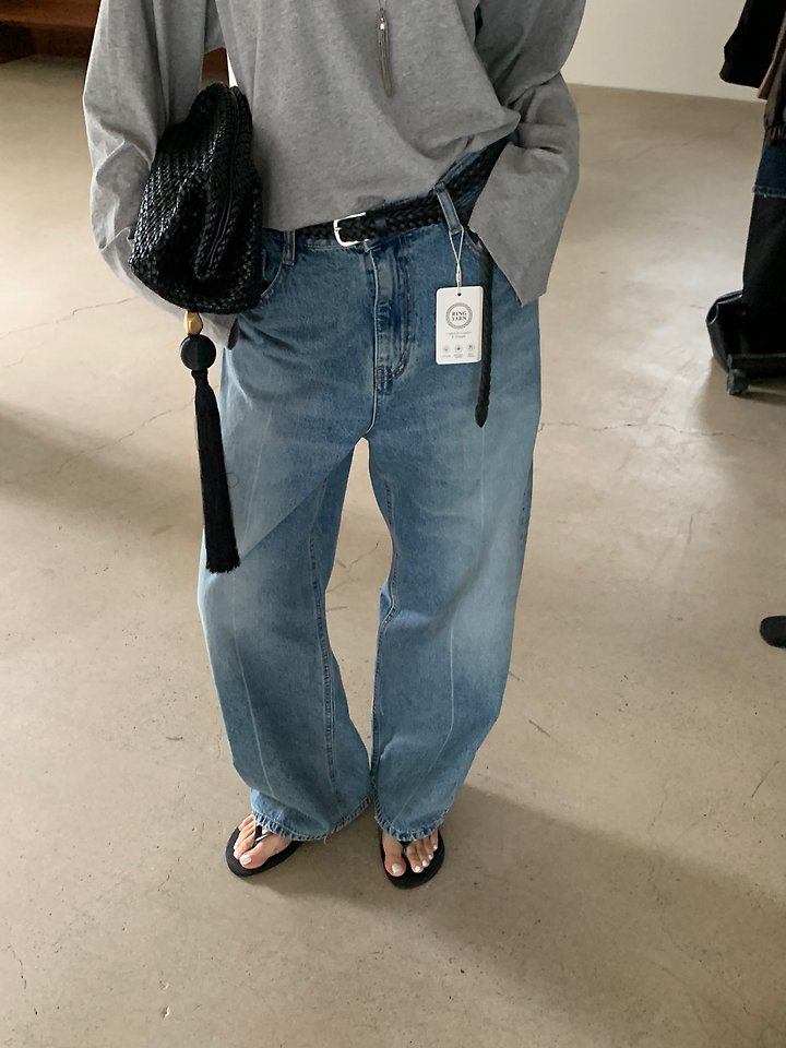 Crease Line Denim Pants by Lucy Salon for Women - view 9