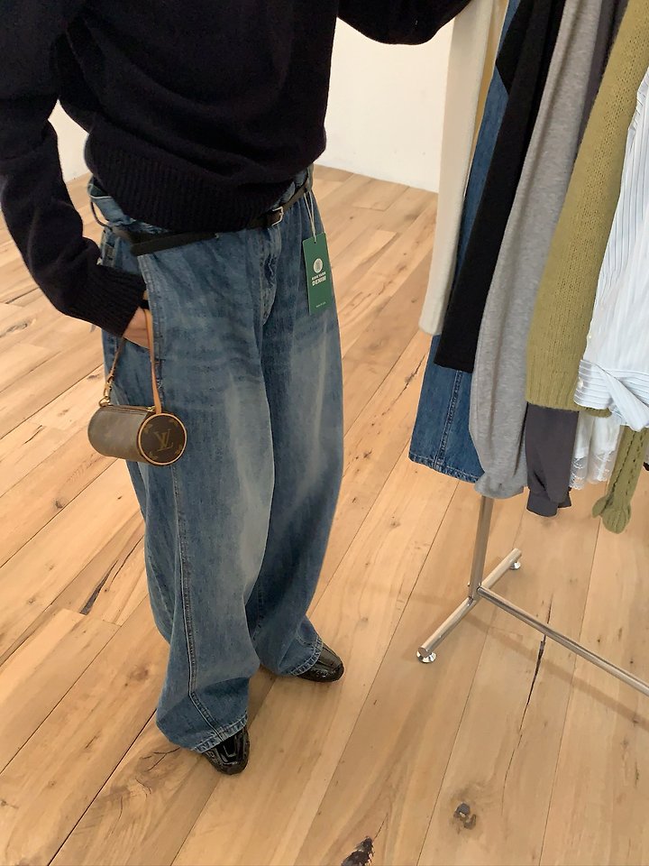 Elle Denim Pants (Belt Set) by Lucy Salon for Women - view 7