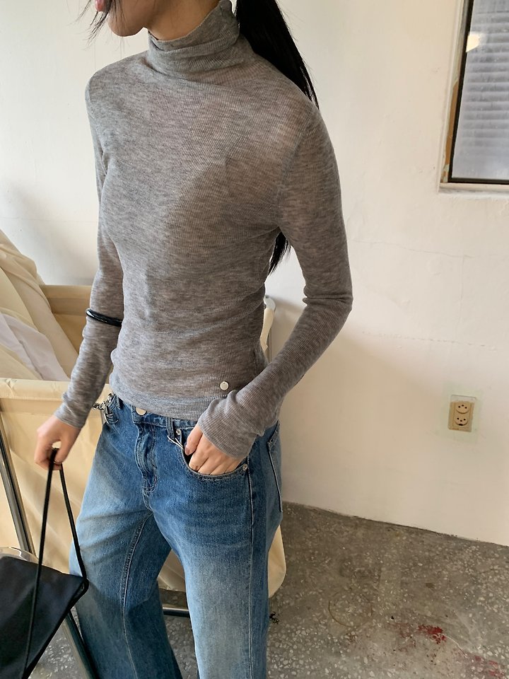 Mint Turtleneck Knit by Lucy Salon for Women - view 2