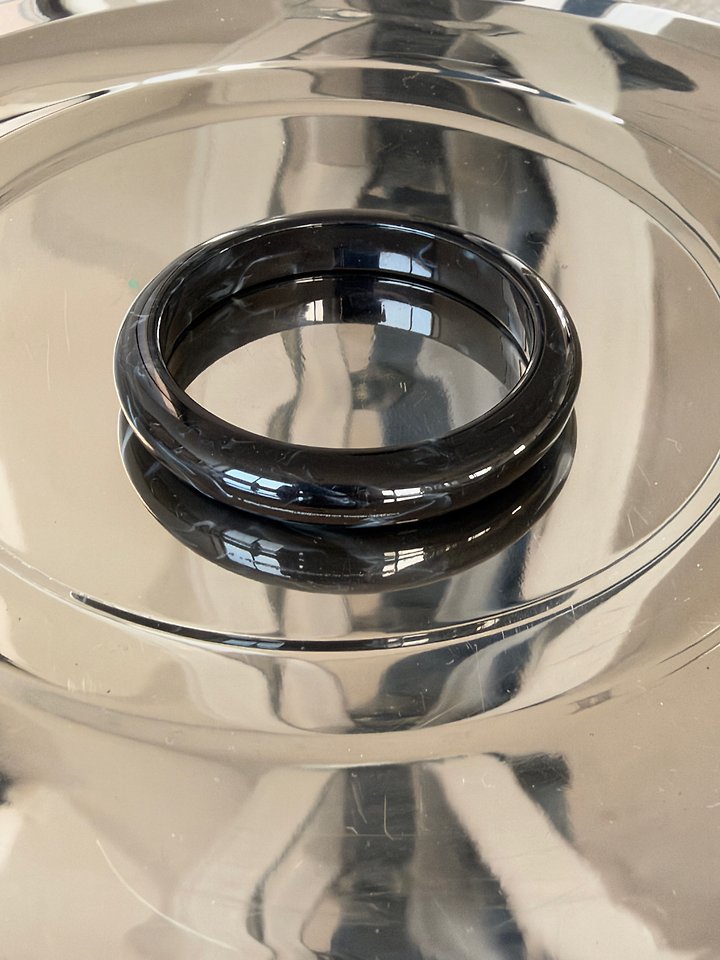 Slim Black Bangle by Lucy Salon for Women - view 3