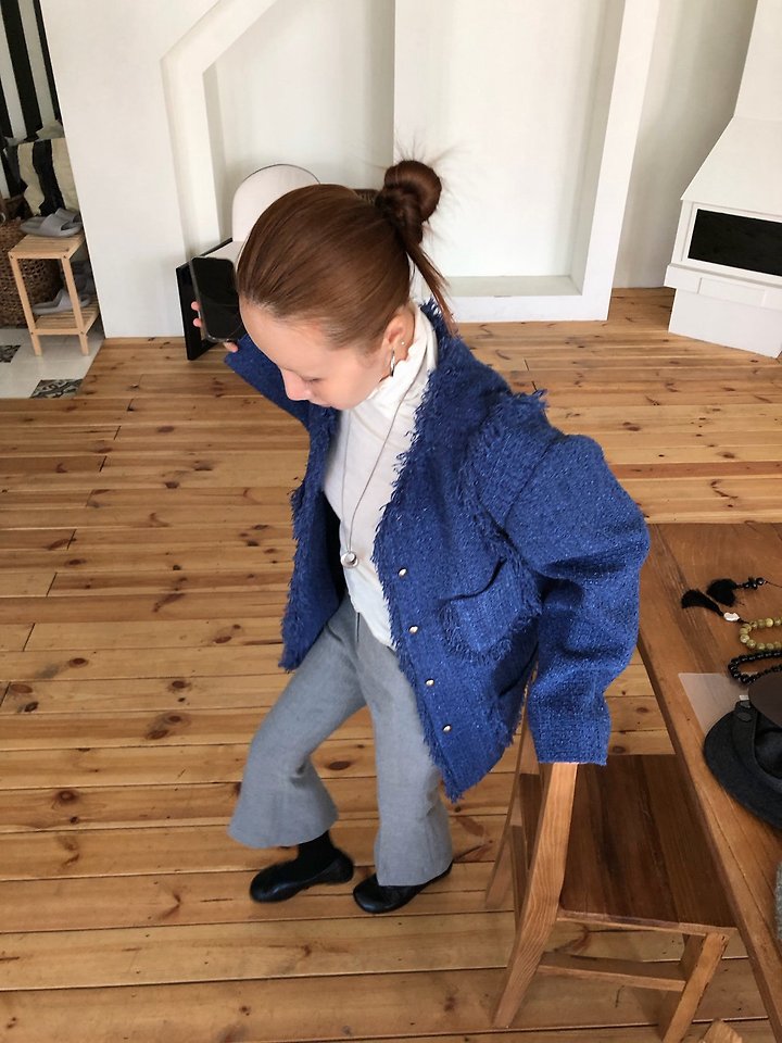 Fringe Tweed Jacket by Made for Women - view 7