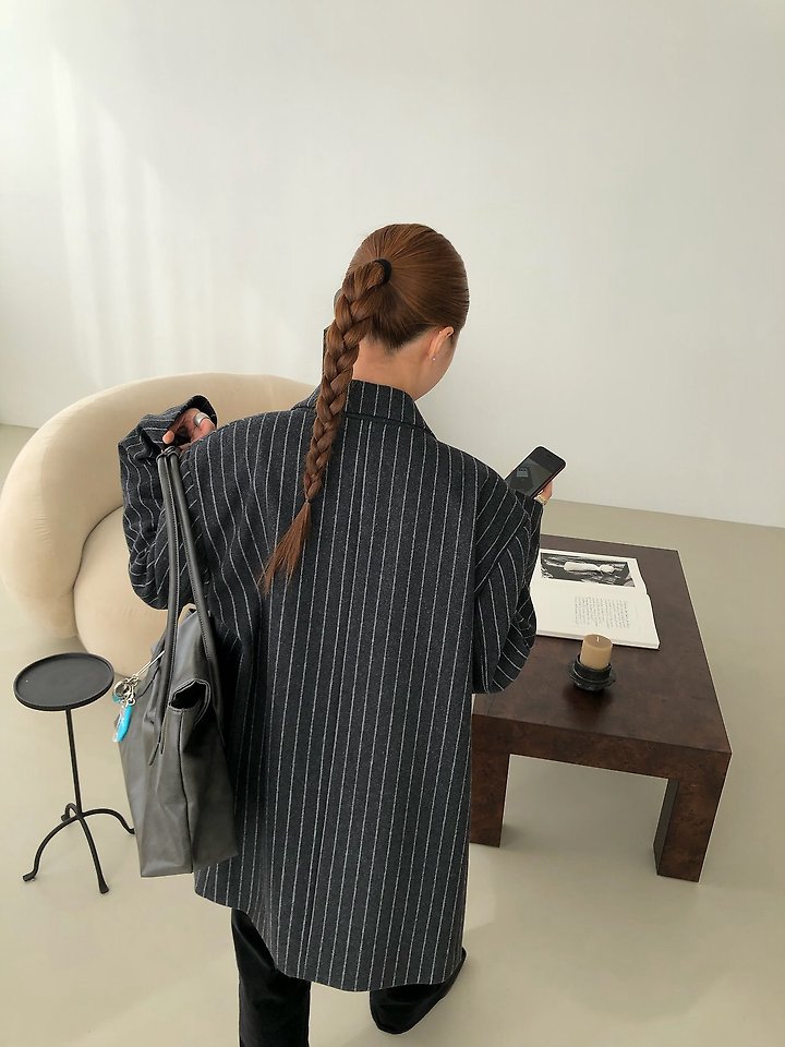 Wool Pin Coat Jacket by Made for Women - view 11