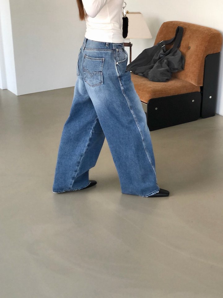 Lora Denim Pants by Made for Women - view 3
