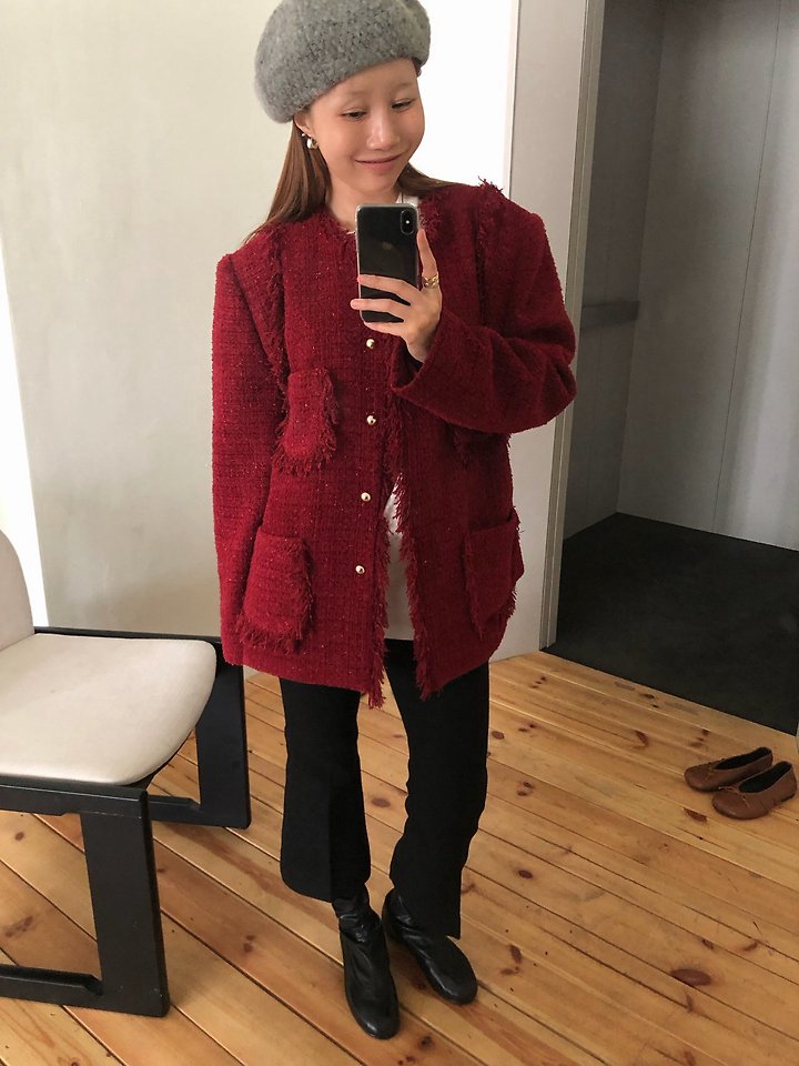 Fringe Tweed Jacket by Made for Women - view 2