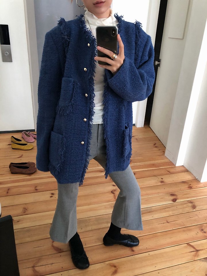Fringe Tweed Jacket by Made for Women - view 4