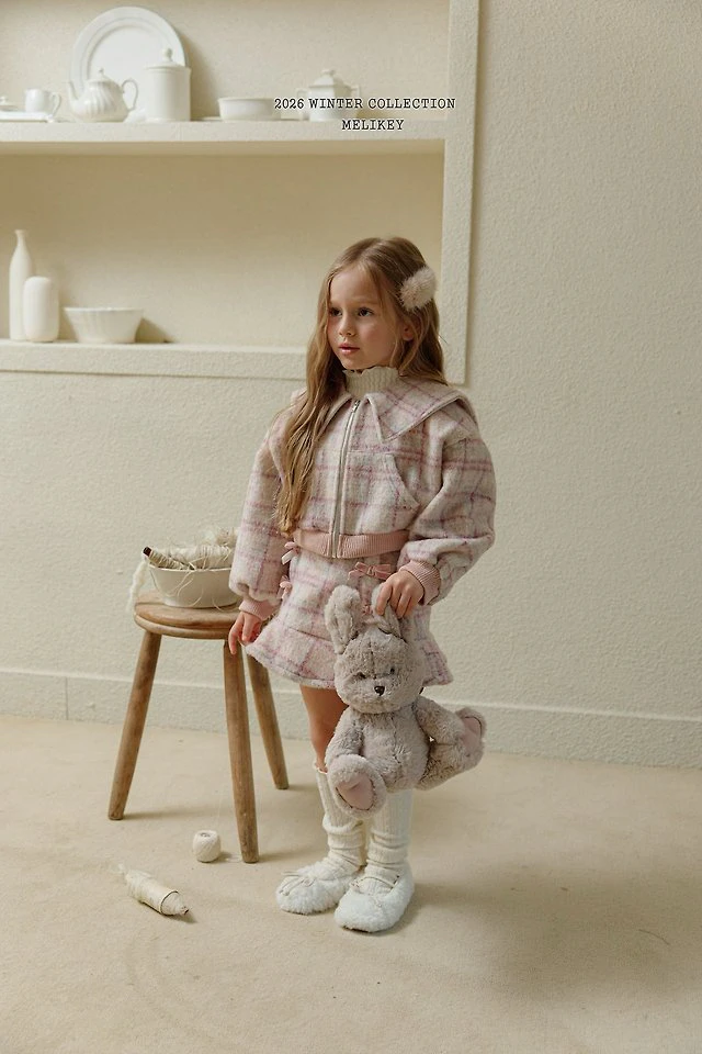 Check Ribbon Frill Skirt by Melikey for Child - view 12