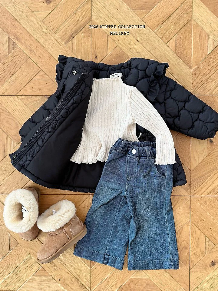 Velvet Ribbon Denim Pants by Melikey for Child - view 9