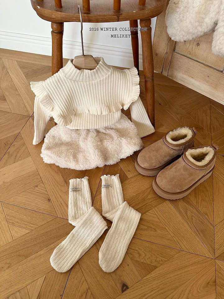 Cable Long Socks by Melikey for Child - view 8