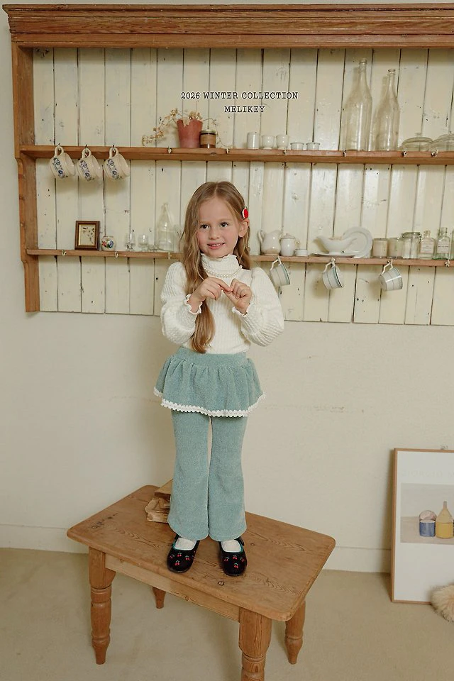 Frill Velour Boots-cut Pants by Melikey for Child - view 6