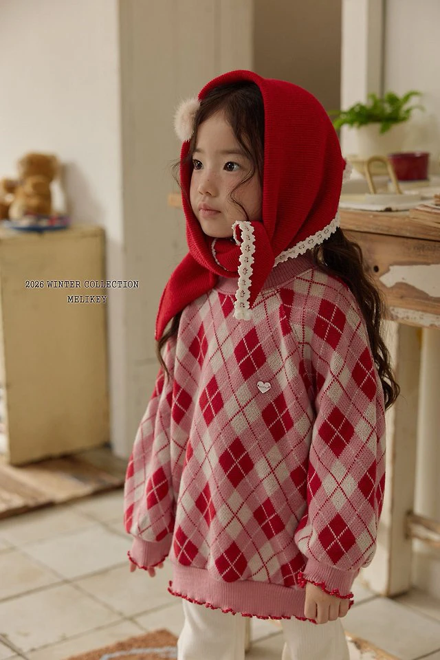 Ash Argyle Sweatshirt by Melikey for Child - view 10