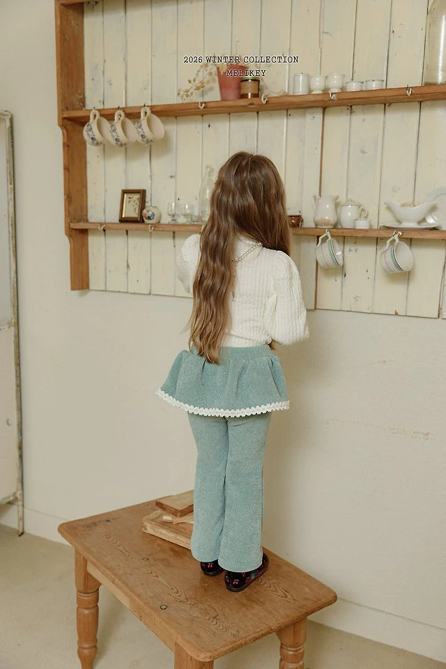 Frill Velour Boots-cut Pants by Melikey for Child - view 8