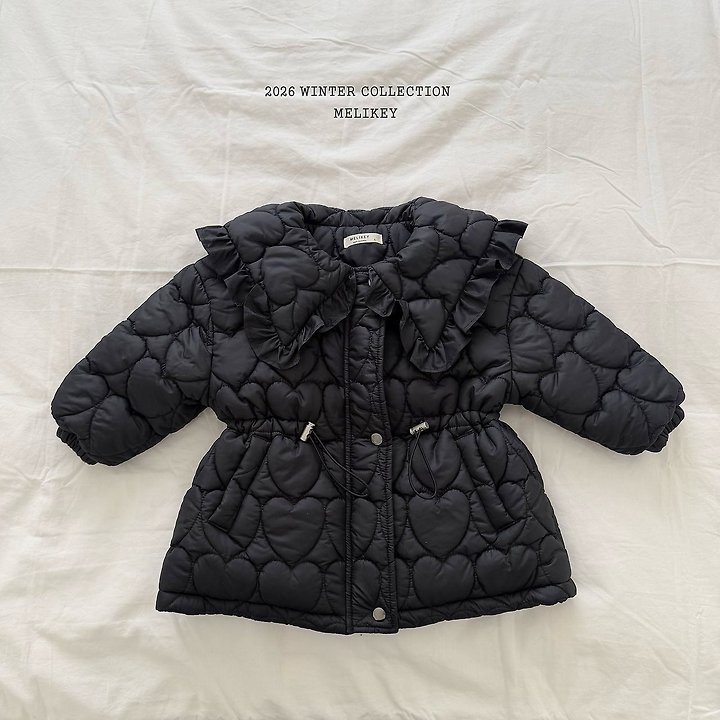 Heart Quilting Long Padded Jacket by Melikey for Child - view 1