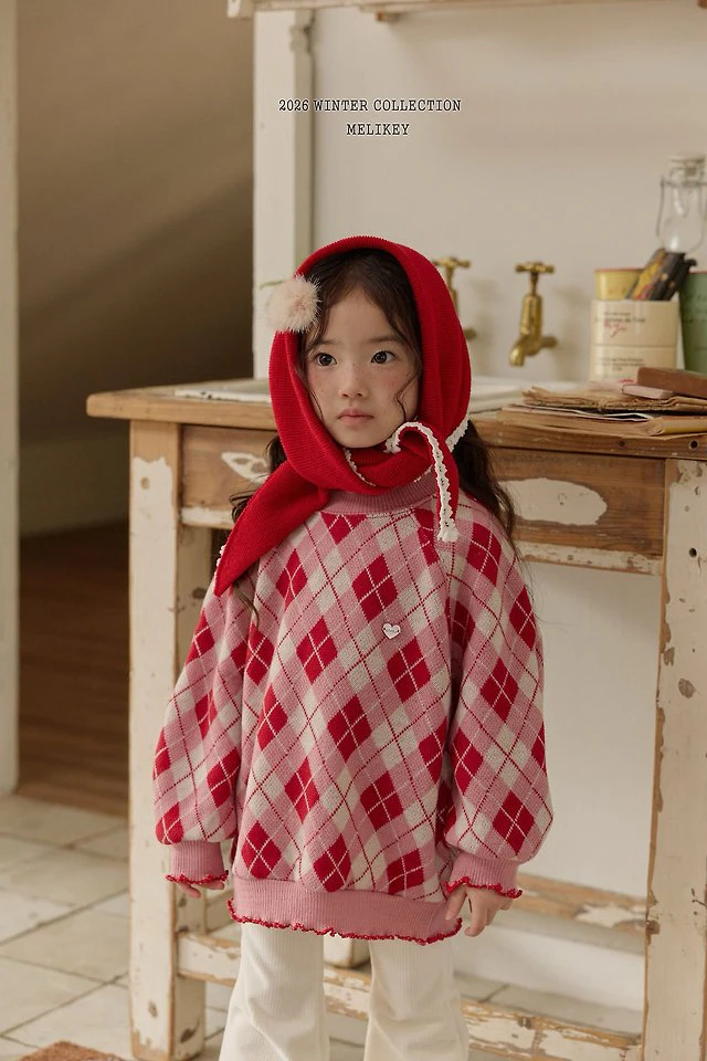 Ash Argyle Sweatshirt by Melikey for Child - view 11