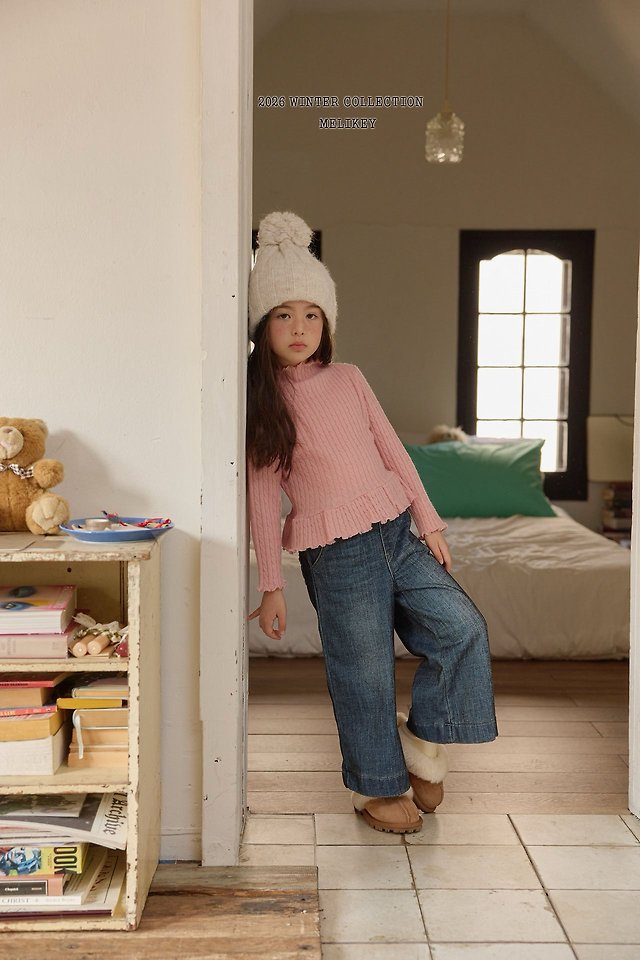 Cable Knit Frill Tee by Melikey for Child - view 3