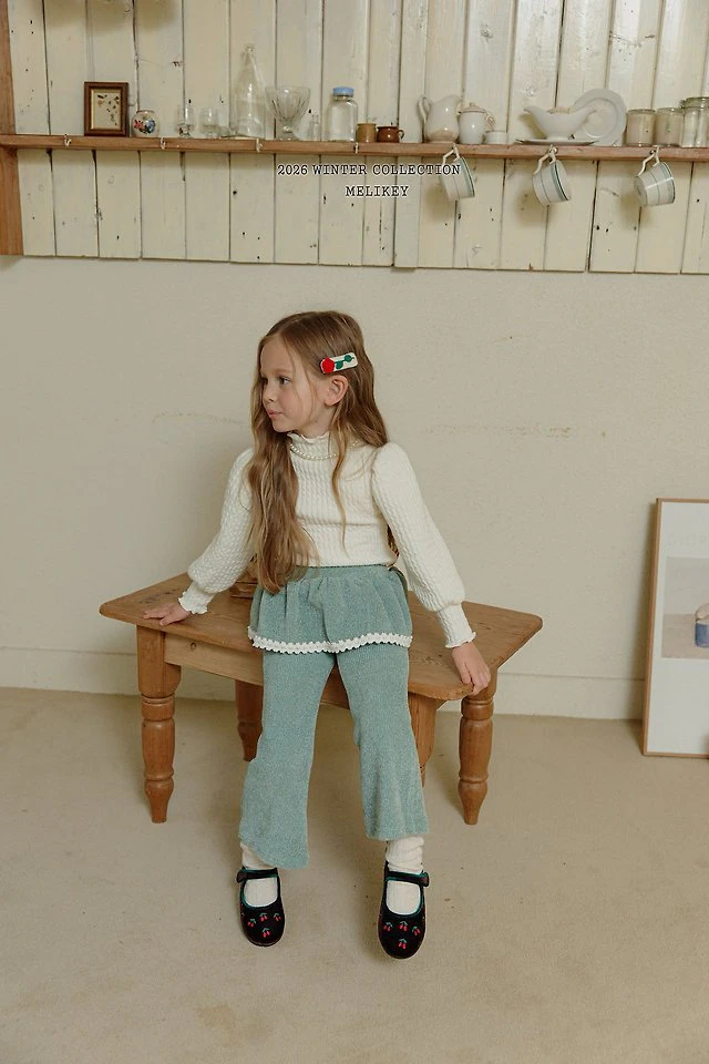Frill Velour Boots-cut Pants by Melikey for Child - view 9
