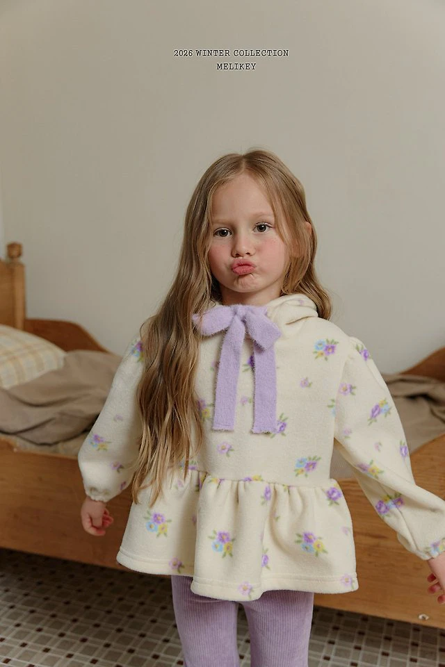 Floral Frill Hooded Tee by Melikey for Child - view 11
