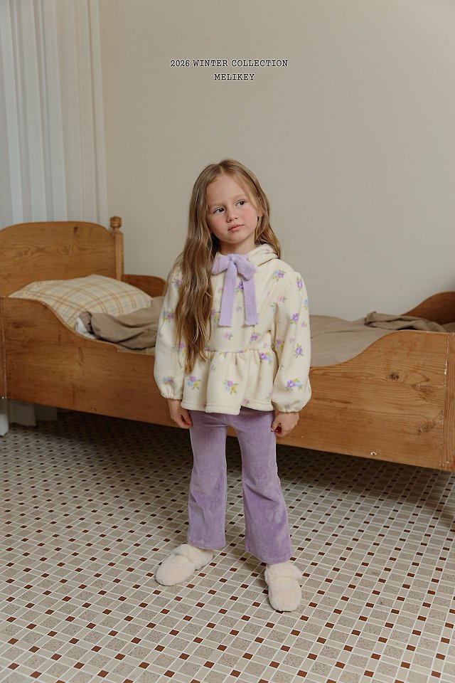 Floral Frill Hooded Tee by Melikey for Child - view 12