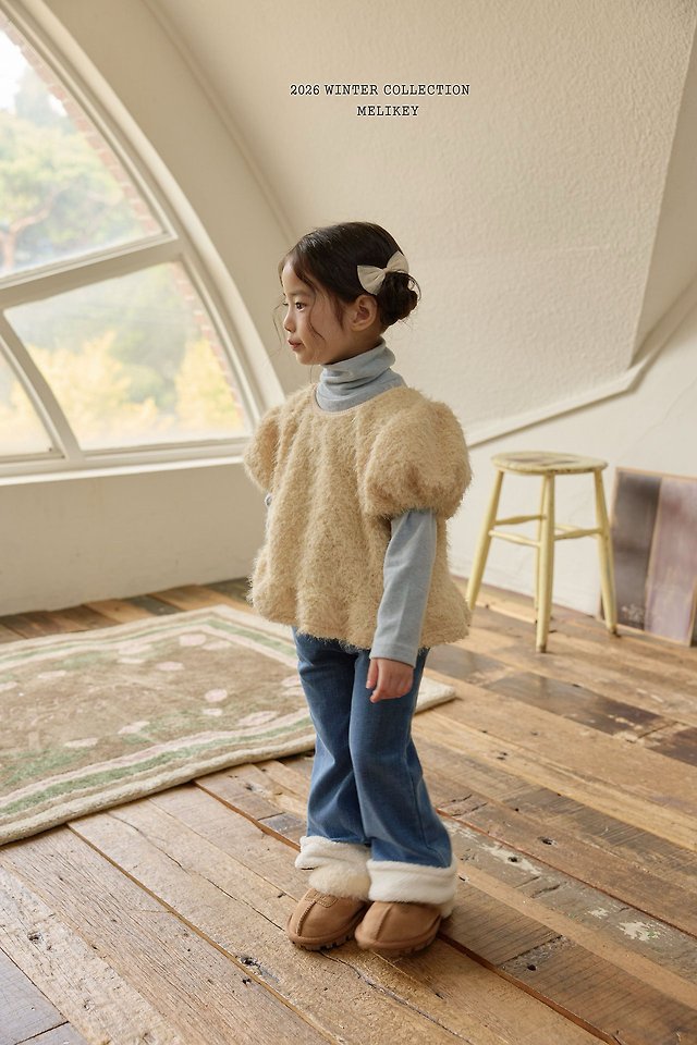Wool Denim Boots-cut Pants by Melikey for Child - view 11