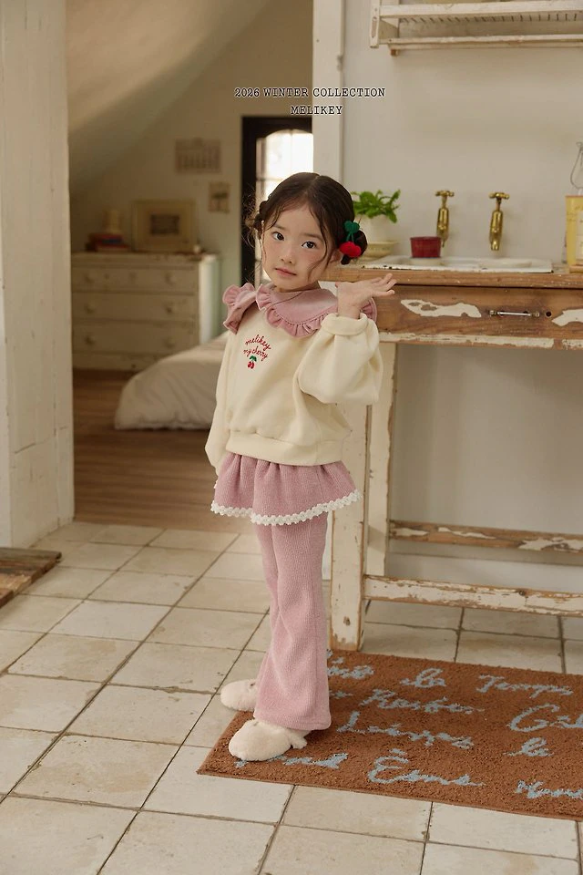 Frill Velour Boots-cut Pants by Melikey for Child - view 11