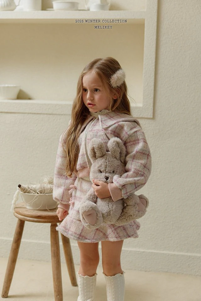 Check Ribbon Frill Skirt by Melikey for Child - view 9