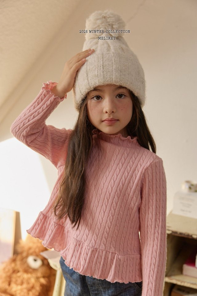Cable Knit Frill Tee by Melikey for Child - view 7