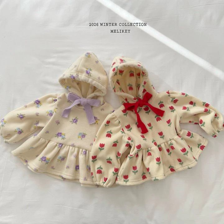 Floral Frill Hooded Tee by Melikey for Child - view 1