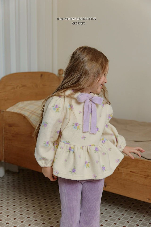 Floral Frill Hooded Tee by Melikey for Child - view 3