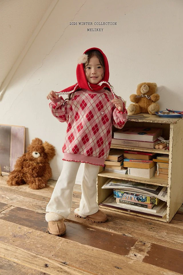 Ash Argyle Sweatshirt by Melikey for Child - view 7