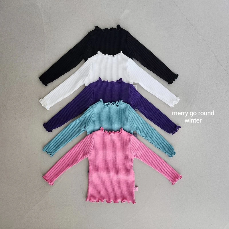 Ribbed Lettuce Edge Tee by Merry Go Round for Child - view 1