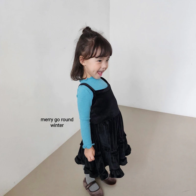 Ribbed Lettuce Edge Tee by Merry Go Round for Child - view 3