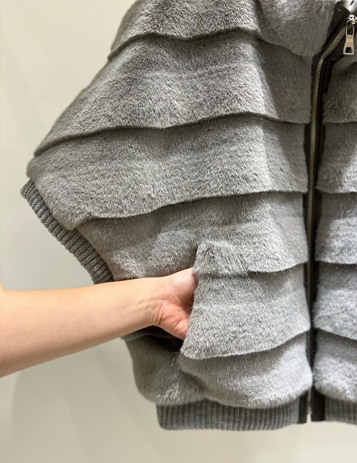 Knit Rib Trim Jacket by Merry J for Women - view 5
