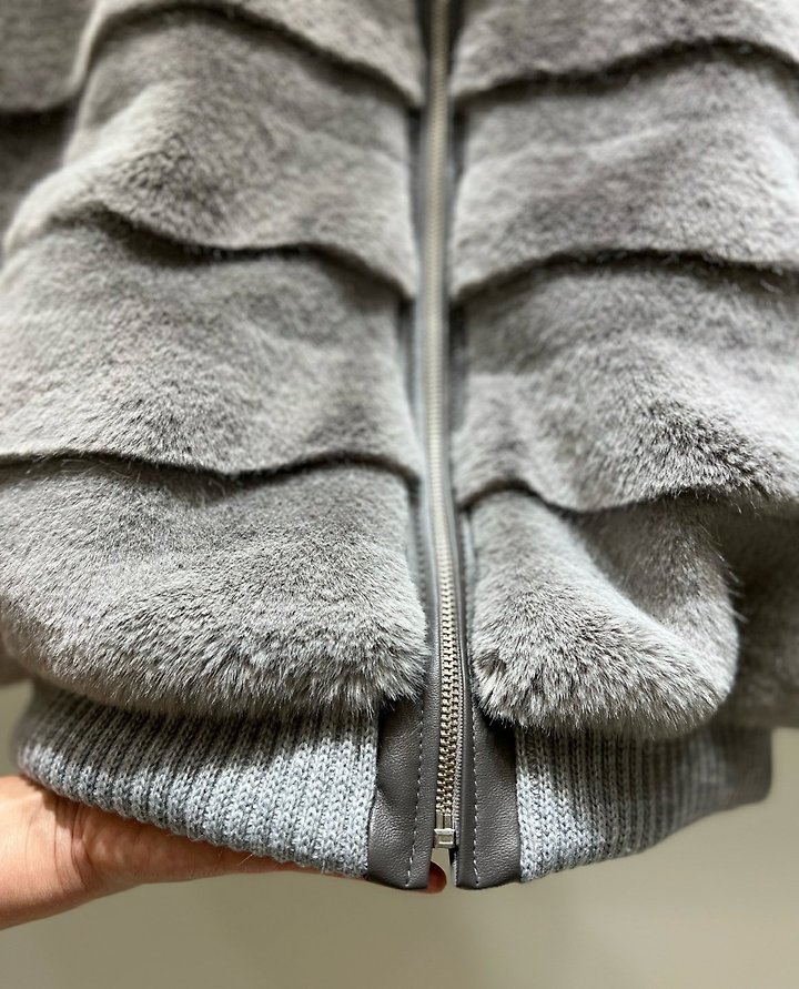 Knit Rib Trim Jacket by Merry J for Women - view 6