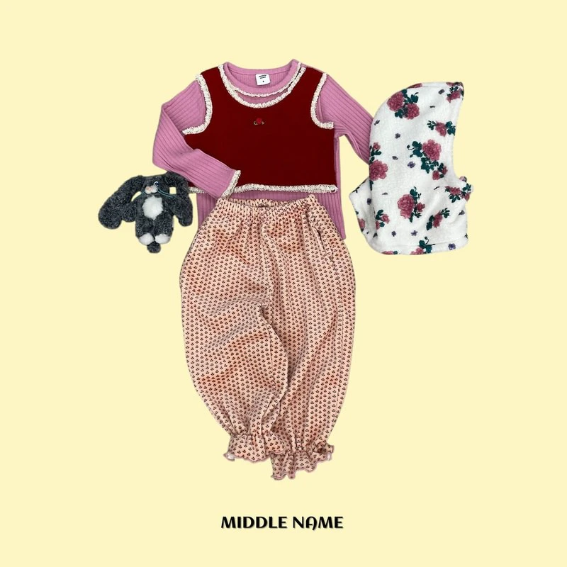 Flower Pattern Frill Pants by Middle Name for Child - view 10