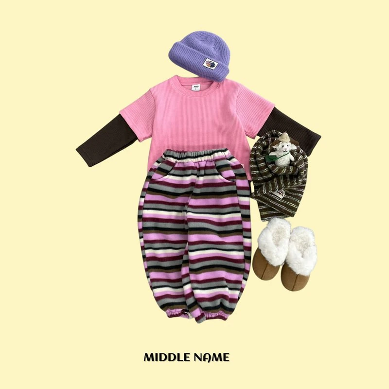 Multi Striped Jogger Pants by Middle Name for Child - view 3