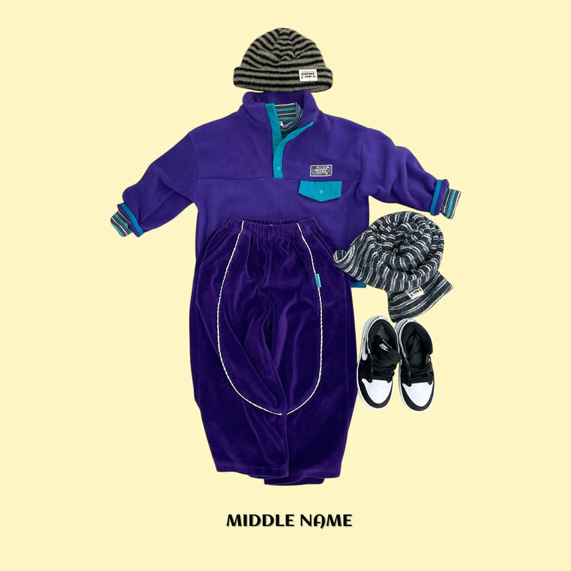 Velour Piping Pants by Middle Name for Child - view 3