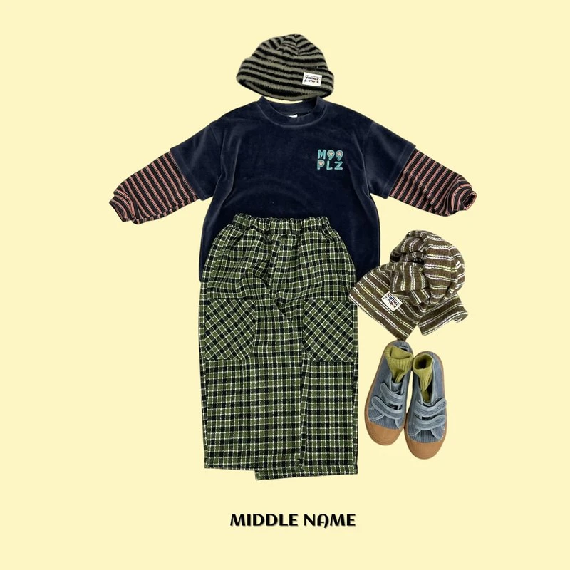 Check Pocket Pants by Middle Name for Child - view 5