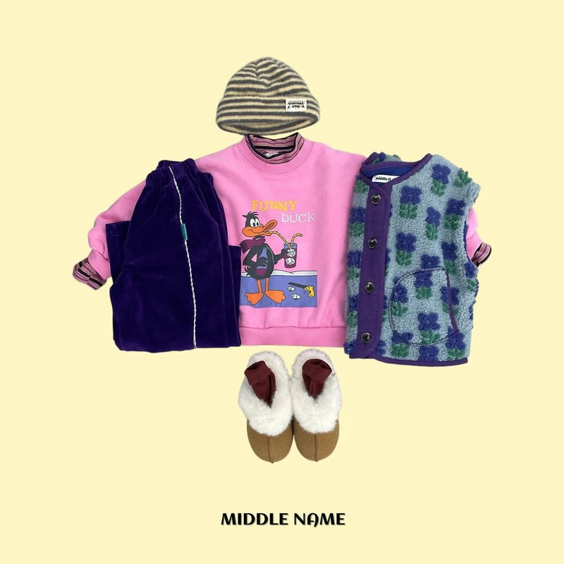 Velour Piping Pants by Middle Name for Child - view 7