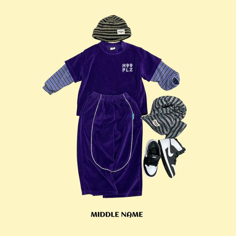 Velour Piping Pants by Middle Name for Child - view 11
