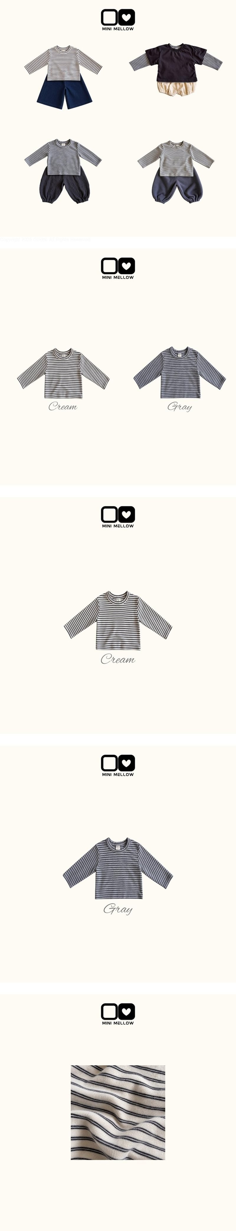 Peach Stripe Tee by Mini mellow for Child - view 1