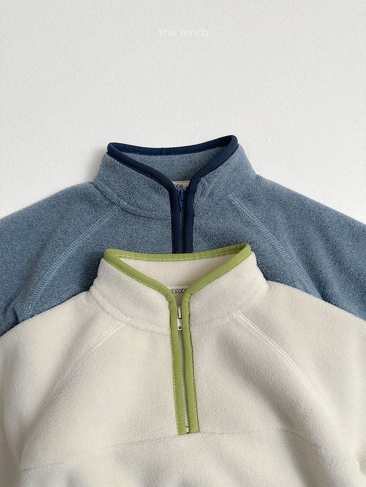 Two-Tone Fleece Half Zip-Up by Mini Robe for Child - view 5