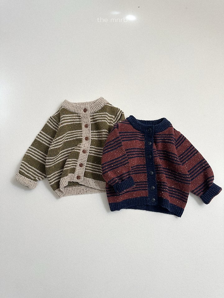 Line Knit Cardigan by Mini Robe for Child - view 3