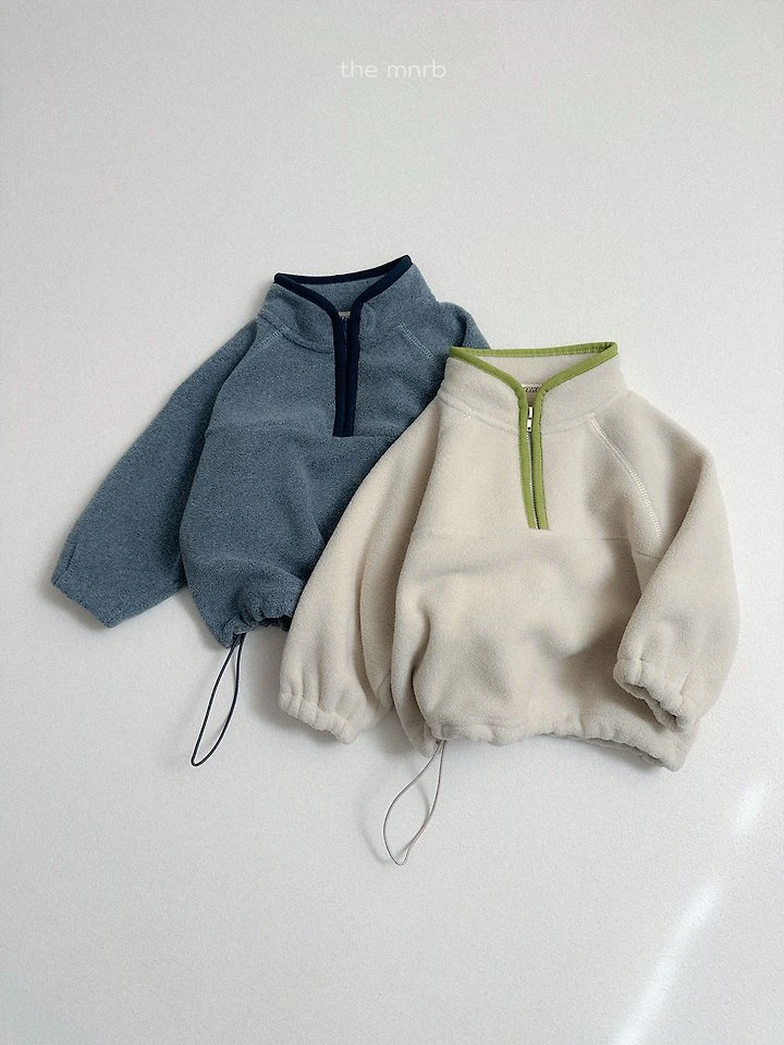 Two-Tone Fleece Half Zip-Up by Mini Robe for Child - view 6