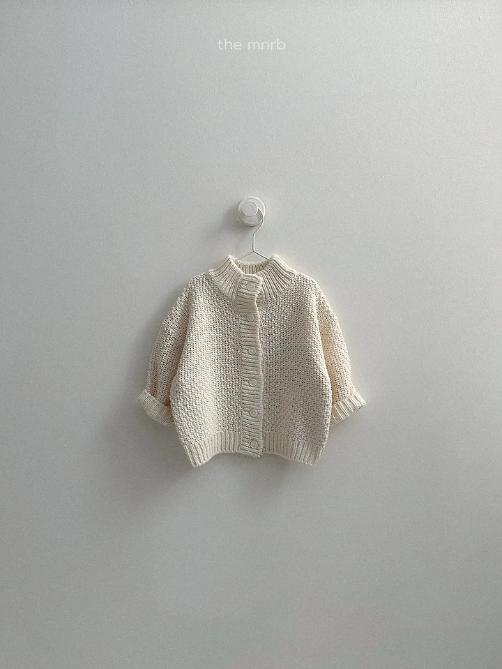 Waffle High-Neck Cardigan by Mini Robe for Child - view 7