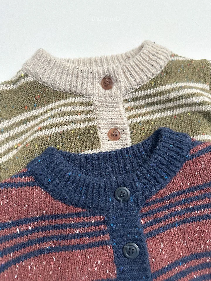 Line Knit Cardigan by Mini Robe for Child - view 4