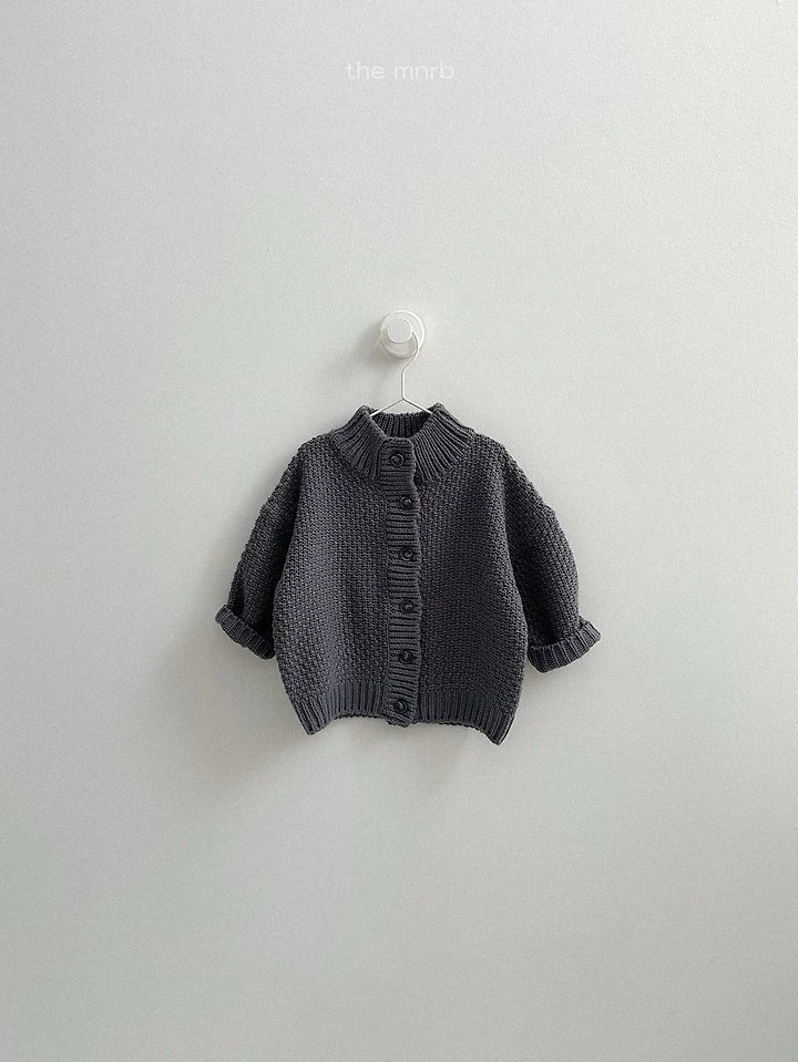 Waffle High-Neck Cardigan by Mini Robe for Child - view 8