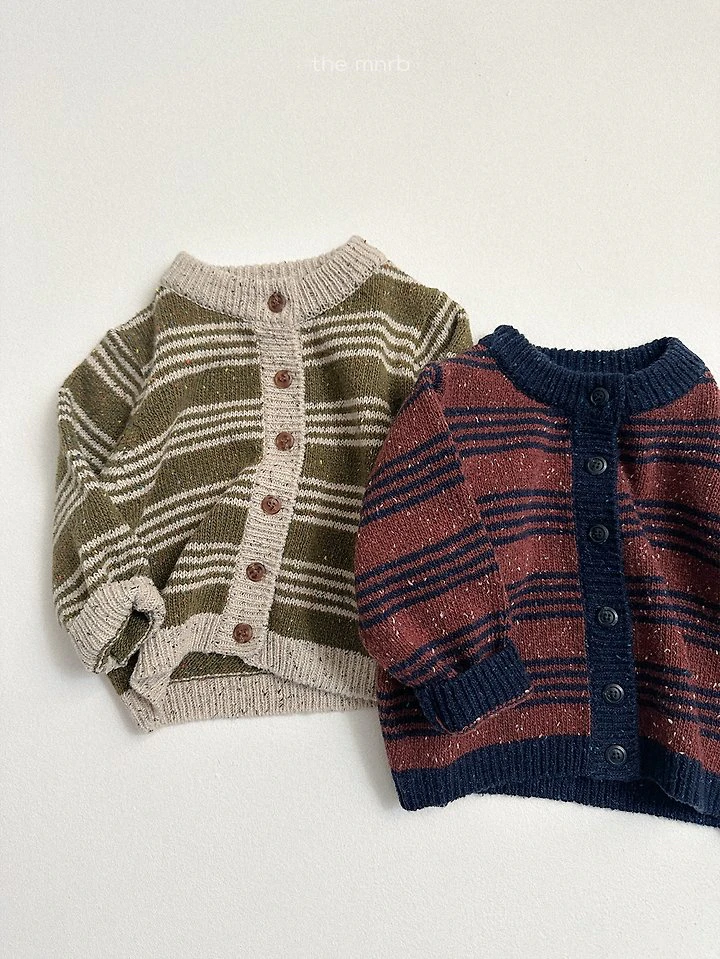 Line Knit Cardigan by Mini Robe for Child - view 5