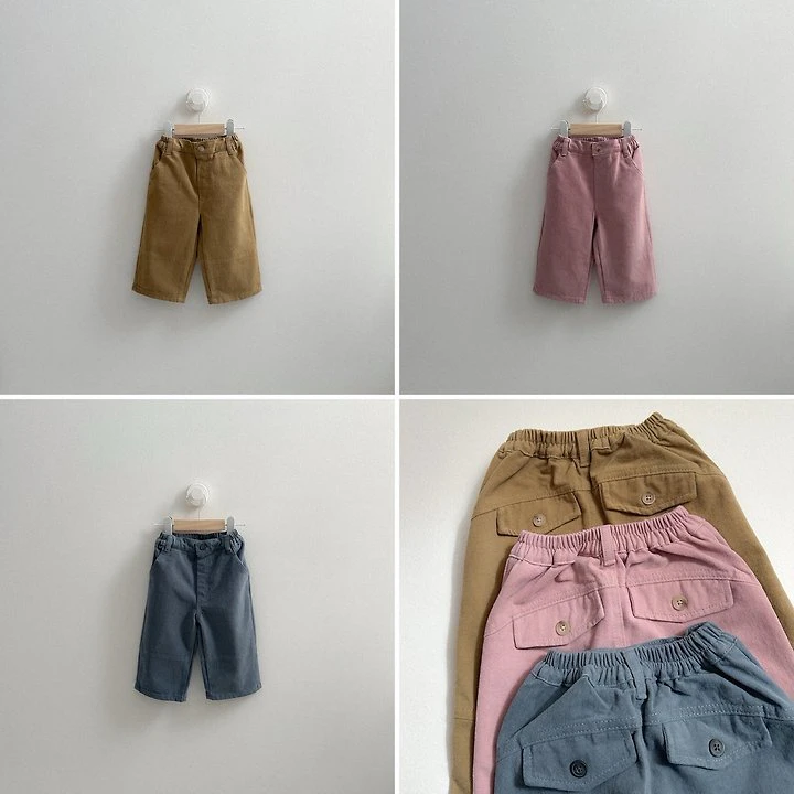 Button Peach Pants by Mini Robe for Child - view 4